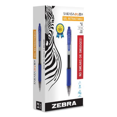 Image showing  Sarasa Dry Gel X20 Retractable Gel Pens, Blue, Medium 0.7 mm Tip, 12-Pack