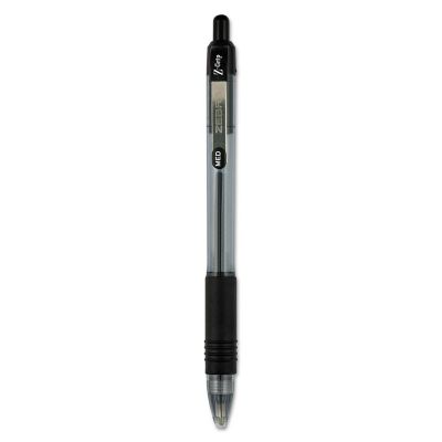 Zebra Z-Grip Retractable Ballpoint Pens, Black, Medium 1 mm Tip, Clear Barrel, 24-Pack