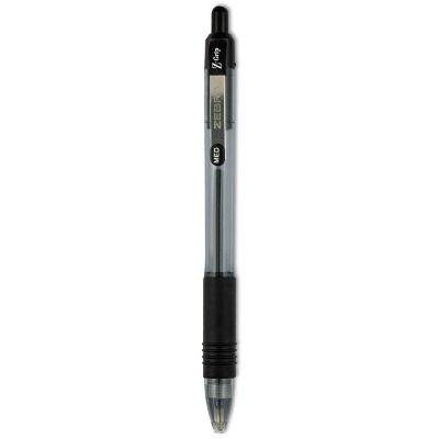 Zebra Z-Grip Retractable Ballpoint Pens, Black, Medium 1 mm Tip, Clear Barrel, 12-Pack