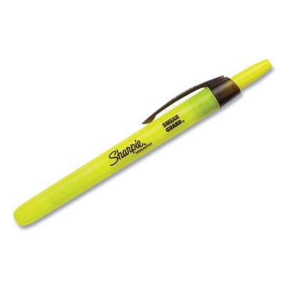 Image showing  Accent Retractable Highlighters, Chisel Tip, Fluorescent Yellow, 12-Pack