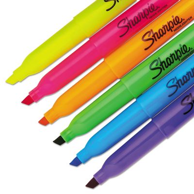 Image showing  Pocket Style Highlighters, Chisel Tip, Assorted Colors, 12-Pack