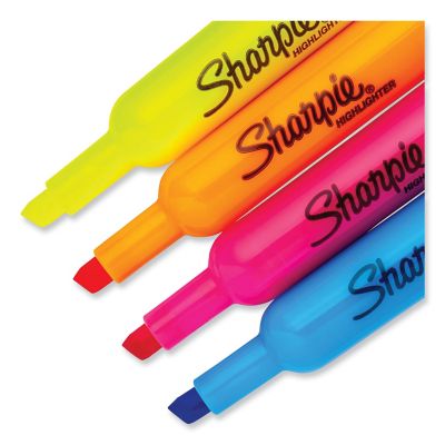 Image showing  Tank Style Highlighters, Chisel Tip, Assorted Colors, 6-Pack