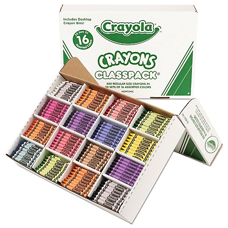 Crayola Crayons, School Supplies, Colors may vary, 16 Count, Crayon Size  3-5/8L x 5/16 Diameter