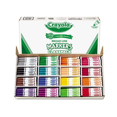 Image showing  Non-Washable Markers, Broad Bullet Tip, Assorted Colors, 256-Pack