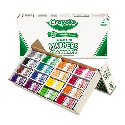 Image showing  Non-Washable Markers, Broad Bullet Tip, Assorted Colors, 256-Pack