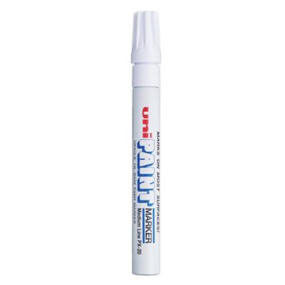 Uni-Paint Medium Permanent Markers, Medium Bullet Tip, White