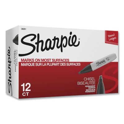 Sharpie Chisel Tip Permanent Markers, Medium, Black, 12-Pack The best permanent marker!