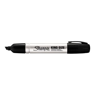 Sharpie King Size Permanent Markers, Broad Chisel Tip, Black, 12-Pack
