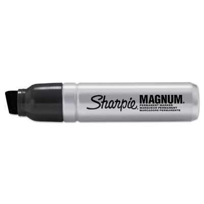 Image showing  Magnum Chisel Tip Permanent Markers, Broad Chisel Tip, Black