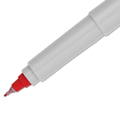 Image showing  Ultra Fine Tip Permanent Markers, Extra-Fine Needle Tip, Red, 12-Pack