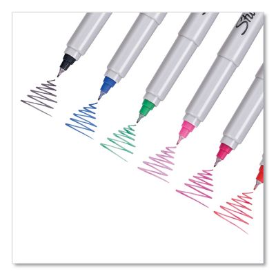 Image showing  Ultra Fine Tip Permanent Markers, Extra-Fine Needle Tip, Blue, 12-Pack