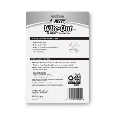 Image showing  Wite-Out EZ Correct Correction Tape, Non-Refillable, 1/6 in. x 400 in., 4-Pack