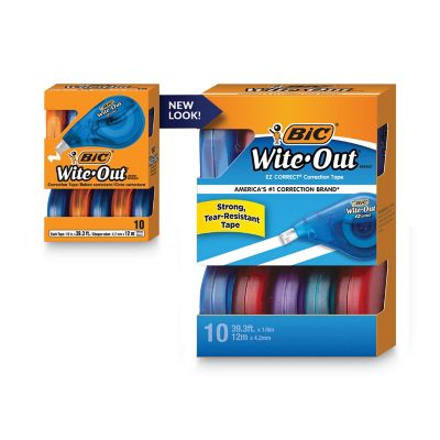 Image showing  Wite-Out EZ Correct Correction Tape, Non-Refillable, 1/6 in. x 472 in., 10-Pack