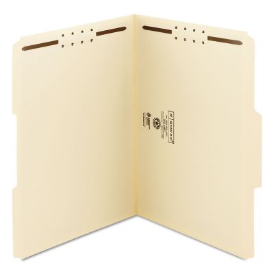 Image showing  Top Tab 2-Fastener Folders, 1/3-Cut Tabs, Letter Size, 11 Point Manila, Manila, 50-Pack