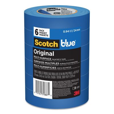 3M Blue Painter's Tape, 0.94 x 60 yd - 6 pack