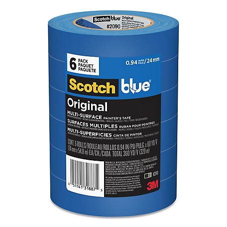 ScotchBlue Original Multi-Surface Painter's Tape, 0.94 in. x 60 yd., Blue, 6-Pack