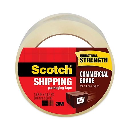 Scotch 3750 Commercial-Grade Packaging Tape, 3 in. Core, 1.88 in. x 54.6 yd., Clear