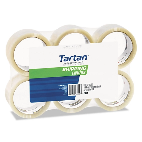 Tartan 3710 Packaging Tape, 3 in. Core, 1.88 in. x 54.6 yd., Clear, 6-Pack