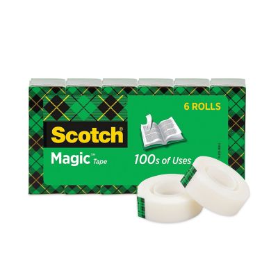 Image showing  Magic Tape Refill, 1 in. Core, 0.75 in. x 36 yd., Clear, 6-Pack