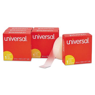 Universal Invisible Tape, 1 in. Core, 0.75 in. x 83.33 ft., Clear, 6-Pack