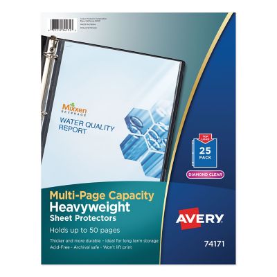Avery Multi-Page Top-Load Sheet Protectors, Heavy Gauge, Letter Size, Clear, 25-Pack