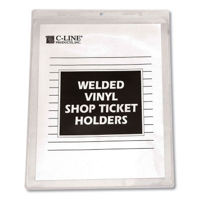 Image showing  Vinyl Shop Ticket Holders, 9 in. x 12 in., Clear, 50-Pack