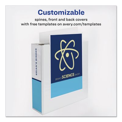 Image showing  Durable View Binder with DuraHinge and Slant Rings, 3 Rings, 11 in. x 8.5 in., 3 in., White