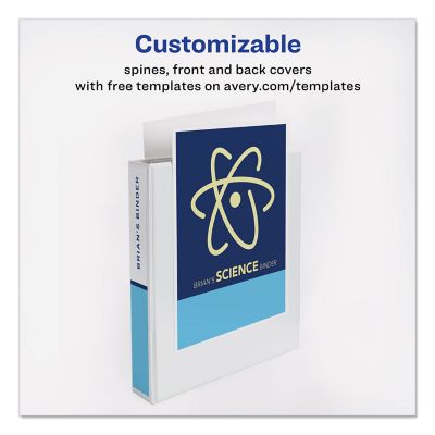 Image showing  Economy View Binder with Round Rings, 3 Rings, 11 in. x 8.5 in., 1-1/2 in., White