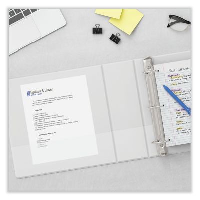 Image showing 8 th Universal Slant-Ring View Binder, 3 Rings, 2 in. Capacity, 11 in. x 8.5 in., White