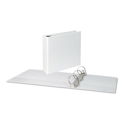 Universal Slant-Ring View Binder, 3 Rings, 3 in. Capacity, 11 in. x 8.5 in., White