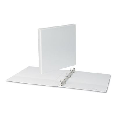 Universal Slant-Ring View Binder, 3 Rings, 1 in. Capacity, 11 in. x 8.5 in., White