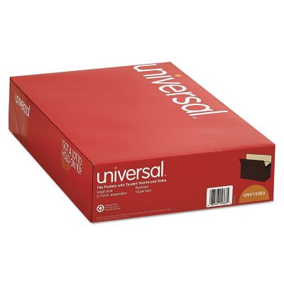 Universal Redrope Expanding File Pockets, 5.25 in. Expansion, Legal Size, 10-Pack