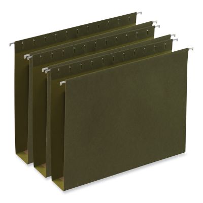 Universal Box Bottom Hanging File Folders, Letter Size, 1/5-Cut Tab, Standard Green, 25 pk.