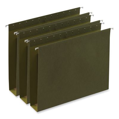 Universal Box Bottom Hanging File Folders, Letter Size, 1/5-Cut Tab, Standard Green, 25-Pack