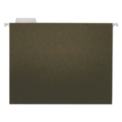 Universal Hanging File Folders, Letter Size, 1/5-Cut Tab, Standard Green, 25-Pack
