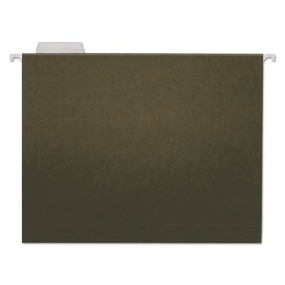 Universal Hanging File Folders, Letter Size, 1/5-Cut Tab, Standard Green, 25 pk.