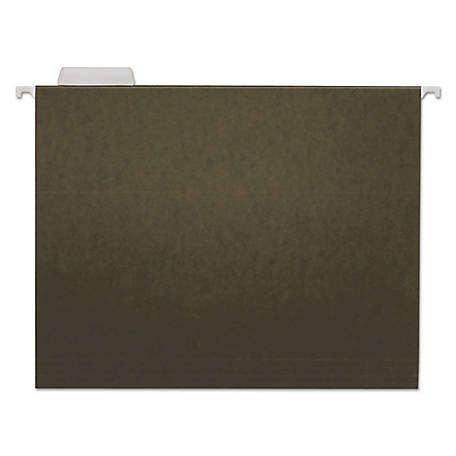 1/5-Cut Adjustable New USA Letter Size Standard Green Hanging File Folders 