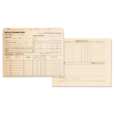 Quality Park Employee Record Jackets, Straight Tab, Letter Size, Manila