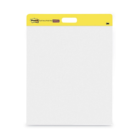 Post-it Self-Stick Wall Pad, 20 in. x 23 in., White, 20 Sheets, 4 pk.