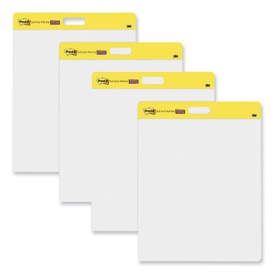 Image showing  Self-Stick Wall Pad, 20 in. x 23 in., White, 20 Sheets, 4-Pack