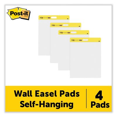 Image showing  Self-Stick Wall Pad, 20 in. x 23 in., White, 20 Sheets, 4-Pack
