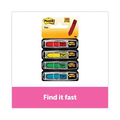 Image showing  Arrow Message Page Flags with Dispensers, 1/2 in., Assorted