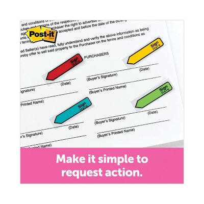 Image showing  Arrow Message Page Flags with Dispensers, 1/2 in., Assorted