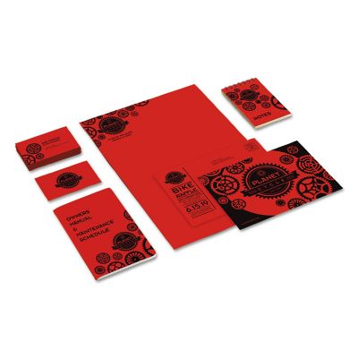 Image showing  Colored Cardstock, 65 lb., 8.5 in. x 11 in., Red, 250-Pack