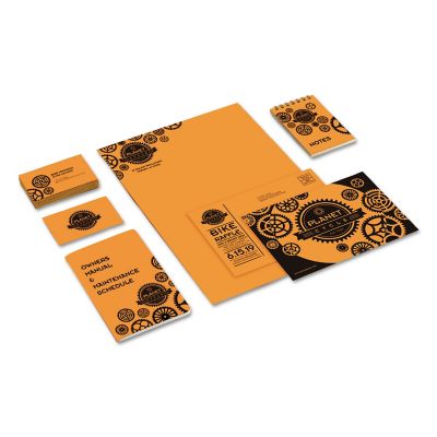 Image showing  Colored Cardstock, 65 lb., 8.5 in. x 11 in., Orange, 250-Pack