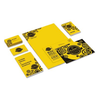 Image showing  Colored Cardstock, 65 lb., 8.5 in. x 11 in., Yellow, 250-Pack