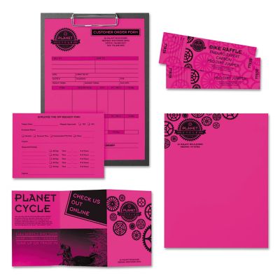 Image showing  Colored Paper, 24 lb., 8.5 in. x 11 in., Fuchsia, 500-Pack