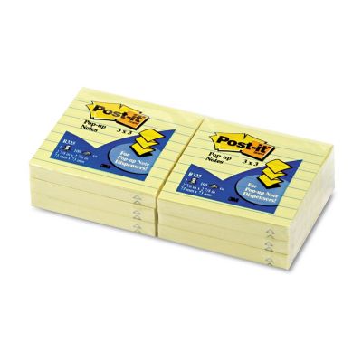 Image showing  Original Pop-Up Refills, 3 in. x 3 in., Canary Yellow, 100 Sheets, 6-Pack