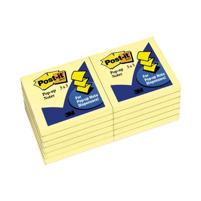 Image showing  Original Pop-Up Refills, 3 in. x 3 in., Canary Yellow, 12-Pack