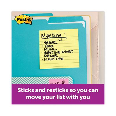 Image showing  Note Pads, 4 in. x 4 in., Canary Yellow, 90 Sheets, 6-Pack